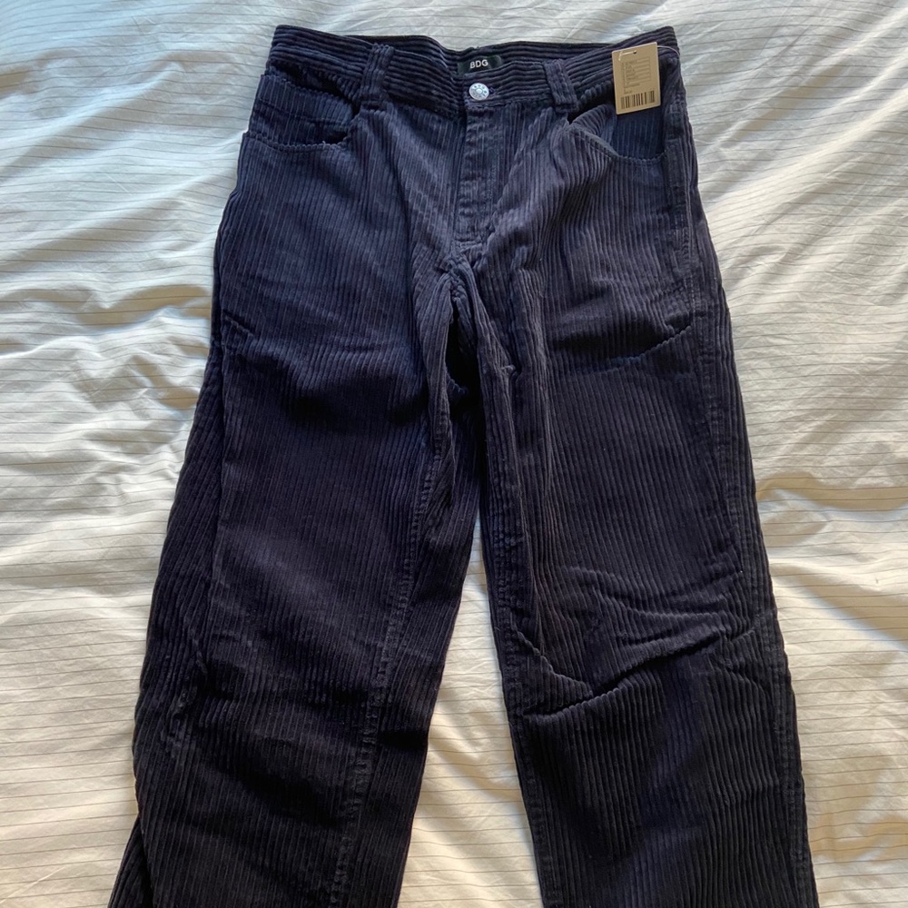 navy blue, urban outfitters corduroy pants